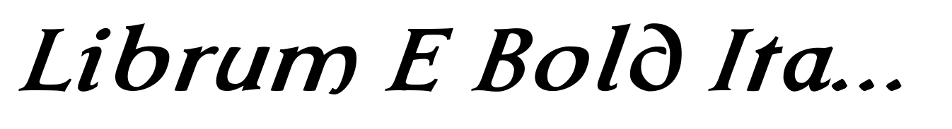 Librum E Bold Italic